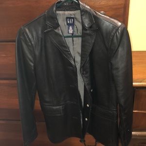 90s gap leather blazer